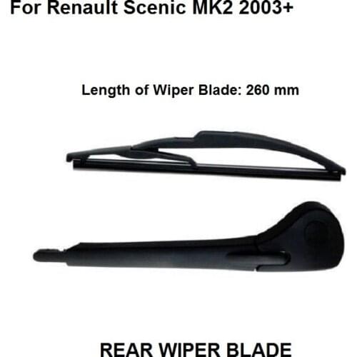 Rear Windshield Wiper Arm + Blade 260mm Set For Renault Scenic MK2 2003- New