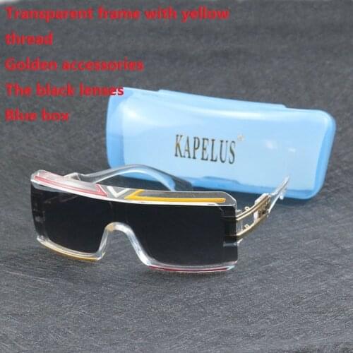 KAPELUS Transparent sunglasses for women Ocean slice casual sunglasses Large metal frame sunglasses 4024w UV400