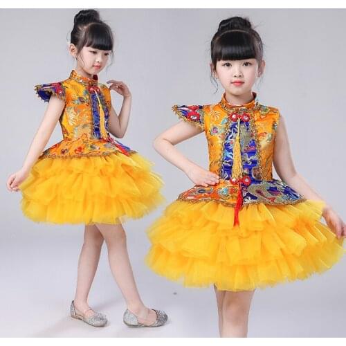 Modern kids dance costumes for kids sequins tutu dance dress for girls salsa dancing dress for girls dancewear