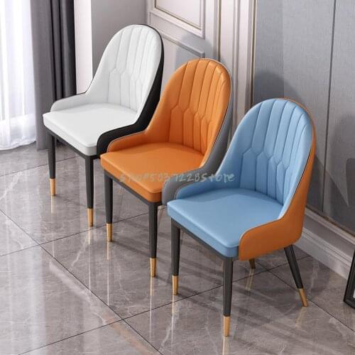Light Luxury Dining Chair Household Modern Simple Nordic Chair Net Red Restaurant Soft Bag Chair Armchair Makeup Chair Stool