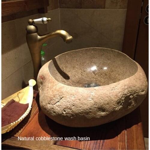 Centennial Stone Wash Basin Vintage Pebble Table Basin Natural Stone Washbasin Art Basin Wash Basin