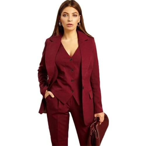 Gorgeous Women Suits 3 Pieces Suits For Girl One Button Formal Party Suits For Women Custom Made Cheap