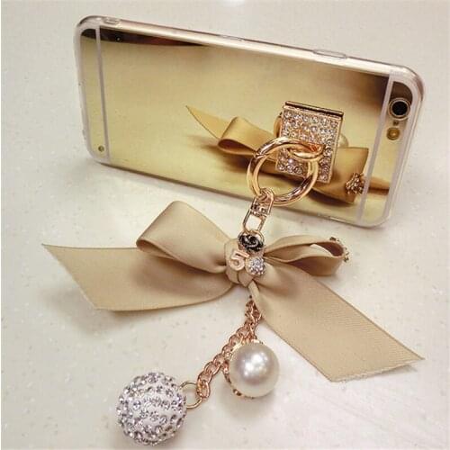 XSMYiss For Huawei Honor 8 9 10 20 Lite V10 V20 7X 8X Nova 2 3 4 5 Luxury Diamond Bowknot Soft Mirror Back cover Phone case