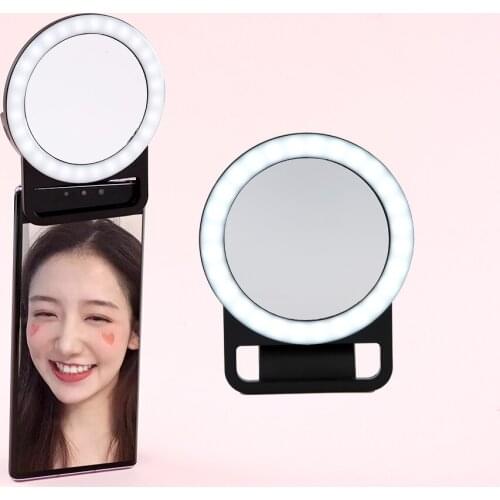 Fill Ring Light Lamp Round Cosmetic Small For Photo Selfie Ceil Mobile Phone Photography With Mirror Led Usb Novelty Hoop IPhone
