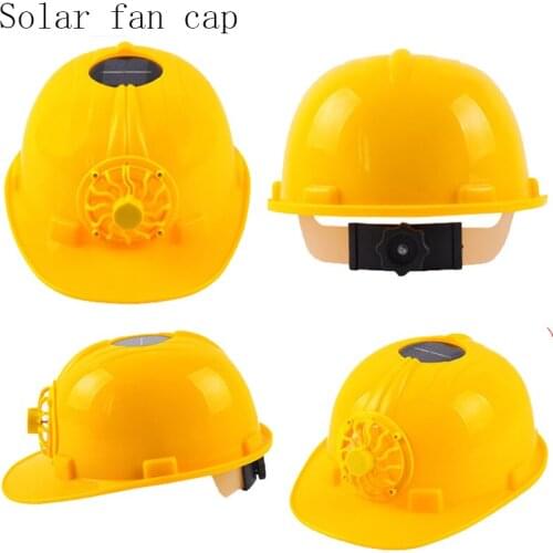 2020 Solar Power Safety Helmet Outdoors Working Hard Hat Solar Panel Cooling Fan Construction Workplace Protective Cap