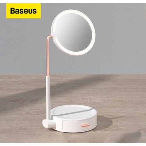 Baseus LED Vanity Mirror Lights Makeup Light Dressing Table Touch Dimmer USB Storage Magnifying Cosmetic Mirror LED Makeup Kit
