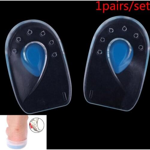 1 Pair Silicone Shoes Gel Pads Inserts Heel Pain Spur Relieve Cushion Foot Support Heel Cup Insoles Brace