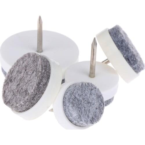 10PCS Felt Nail Protector Table Chair Feet Legs Glides Skid Tile Felt Pad Floor Nail Protector Gaskets Diameter 18-30mm