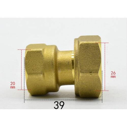 3/4" BSP Female to 1/2" BSP Female Brass Union Pipe Fitting Water Gas Oil For Water Meter