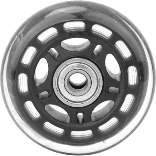 3in Casters Wheel Black Transparent Silent PU with 608ZZ Bearing Skates Luggage Cart Accessories rubber for suitcases