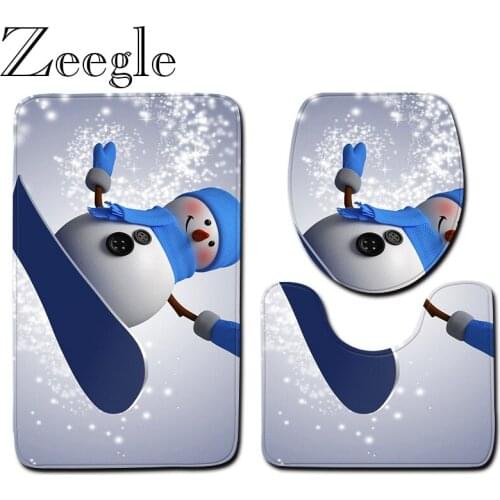 3pcs Bath Mat Set Absorbent Bathroom Shower Rug Soft Bathroom Toilet Pedestal Rug Bath Foot Mat Washable Toilet Cover Seat Mat