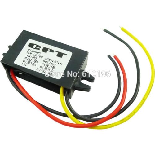 5PCS/LOT 12 V turn 5 V / 3 A / 15 W , Car LED Display Power DC-DC Converter Power Supply Module