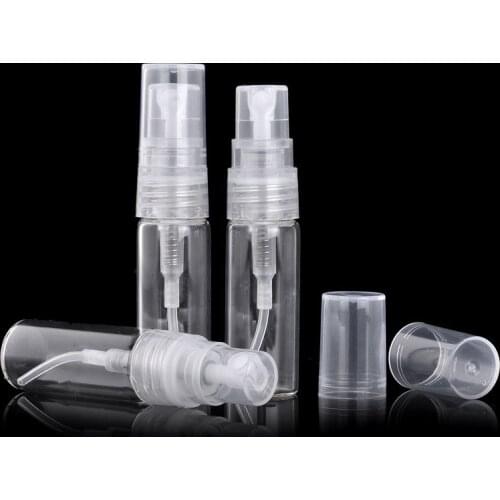 500pcs/lot 3ml Mini Portable Transparent Glass Perfume Bottle With Spray&Empty Parfum Cosmetic Case With Atomizer For Travel