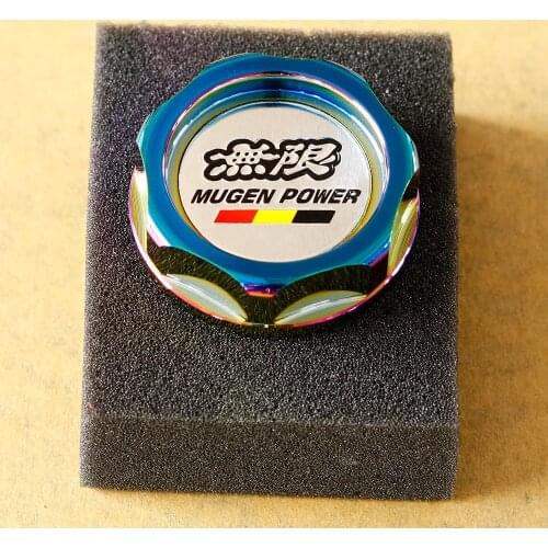 MUGEN Neo Chrome CNC Aluminum Engine Oil Cap Fuel Filler Tank Cover for Honda 32mm