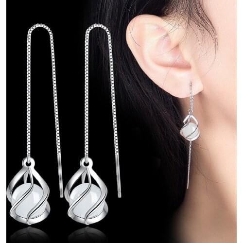 SHQIYAYI Long Earrings For Women Luxury Bride Wedding Drop Ear Pendant Casual Fashion Xmas Jewelry Party Gift 35
