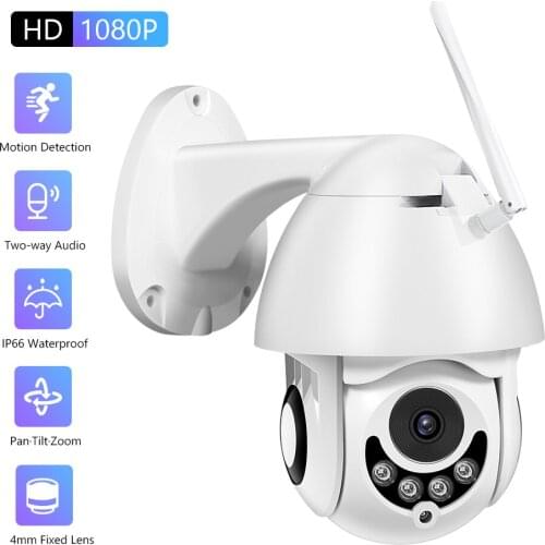 Full HD 1080P Security Cameras 2MP Outdoor Waterproof Wireless WiFi PTZ Camera Night Vision Motion Detection Two-way Audio