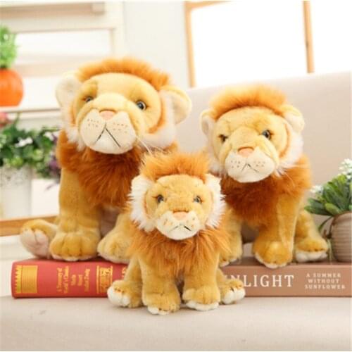 20-30cm boutique simulation lion plush toy doll child doll pillow pillow cute expression lying posture lion living room bedroom