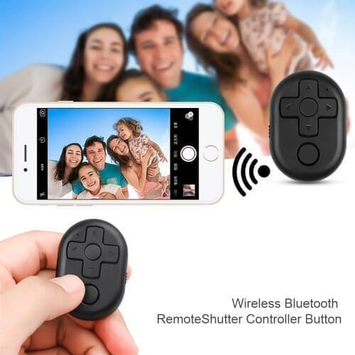 IOS Android phone Wireless Bluetooth Remote Control Shutter Controller Button for Phone Camera Selfie Stick Black White Blue Red