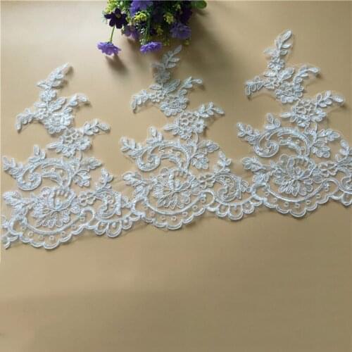 Delicate 9Yards Costume Design Embroidered Fabric Sewing Material Accessories Appliques Lace Trim For Wedding Dress Y12