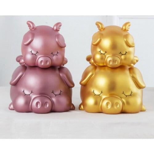 Cute Piggy Bank Small Animal Statue Piggy Bank Pet Coin Bank Christmas Children Gift Desktop Decoration Home Decoration