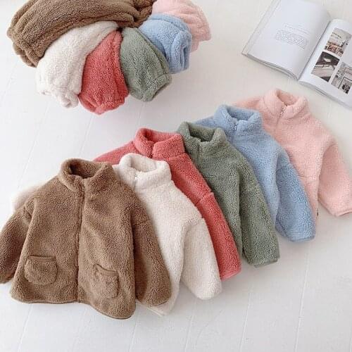 Boys' Coral Velvet Jacket Autumn Winter Baby Winter Clothes Boy Fur Clothing Set Girls Jacket Pants Toddler Tracksuits