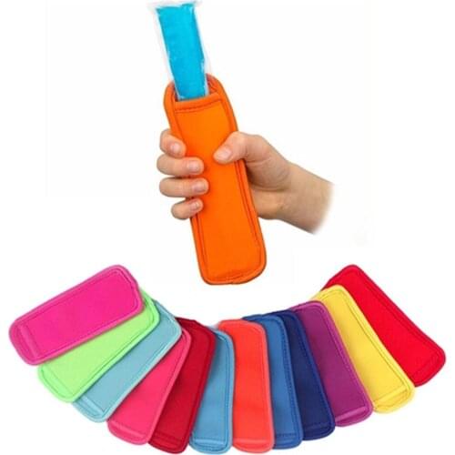 Colorful Popsicle Holder Freezer Icy Pole Ice Sleeve Protector Ice Cream Tray Tools Party Supply For Kids Children Drinking Tool