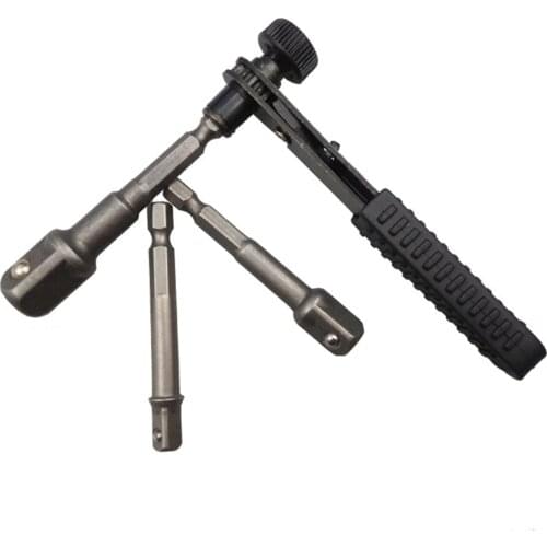 Mini quick ratchet spanner 1/4 wind batten screwdriver rod 6.35 simple socket wrench tools