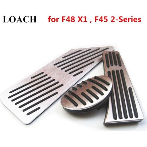 AT Fuel Brake Footrest Pedals Pads for BMW F48 X1 F45 2Series Foot Rest Car Cover Trim Pad Aluminium Gas Accelerator Anti-Slip