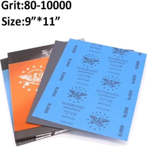 230x280mm Wet Dry Sandpaper 80 120 180 240 320 400 600 800 1000 1200 1500 2000 2500 3000 5000 7000 10000 Grit Polishing Tool