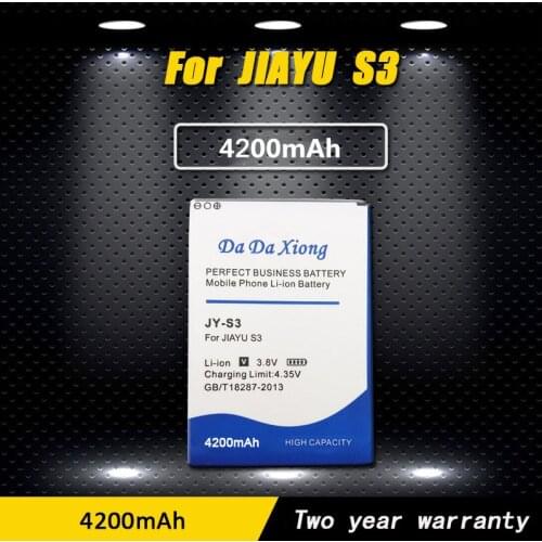 New High Quality 4000mAh JY S3 JY-S3 Li-ion Phone battery for JIAYU S3 Replacement Phone Battery Free shipping