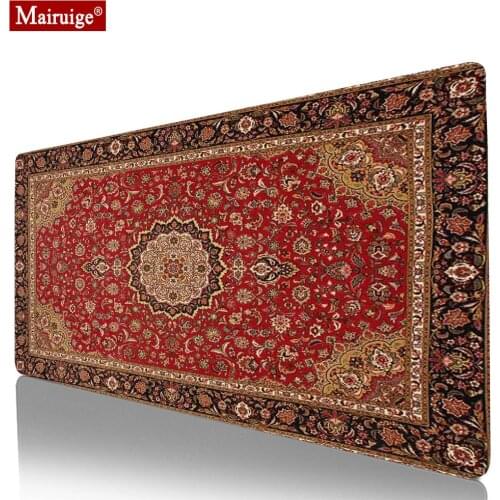 Persian Rug Design Print Mouse Mat Full Desk Large Vintage Carpet Print Quality Custom Mousepad 1000 Full Desk Mouse Pad