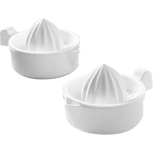 Portable Lemon Orange Manual Juicer, Lemon Squeezer, Orange Squeezer, Rotary Squeezer, Easy to Cut(2 PCS)