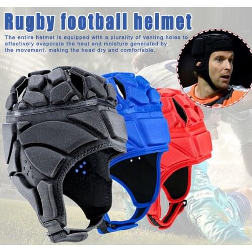 Prefessional Football Soccer Helmet Rugby Scrum Cap Headguard Goalie Hat Head Protector &T8