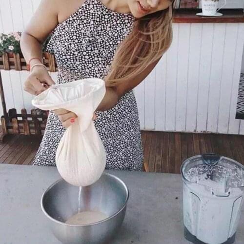 20X30cm Fine Mesh Nylon Cheesecloth Cold Brew Coffee Filter Nut Milk Bag Reusable Almond Milk Bag Strainer