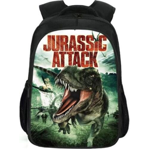 3D Velociraptor Tyrannosaurus pattern World Park Schoolbag Jurassic Dinosaur Backpack knapsack Toys For Children Travel BookBag
