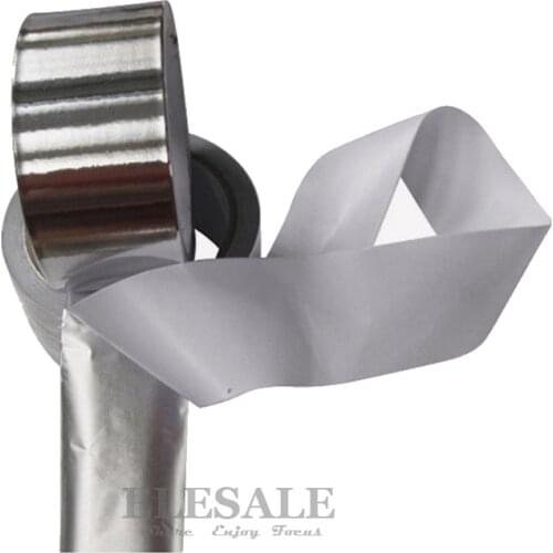 1 Roll Waterproof Self-Adhesive Aluminum Foil Tape Heat Insulation Flame Resistant Warning Tape For Tube Leak Repairing