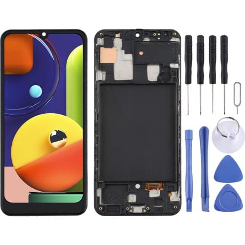 IPartsBuy for Samsung Galaxy A50s TFT Material LCD Screen and Digitizer Full Assembly With Frame