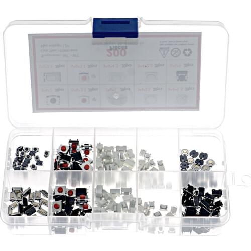 200pcs/Box Micro Switch 10 Types Remote Control Key SMD SMT Switch Microswitch For TV Audio Equipment