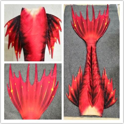 2019 New Design Girls Kids Custome Swimable Mermaid Tails with Monofin for Swimming Women Mermaid Cosplay Costume Beach Artifact