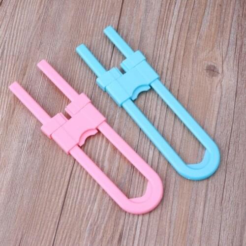 Baby Safety Lock U Shape Kids Baby Cabinet Locks Children Protection Cabinet Security Door Locking ABS Plastic Non-Toxic