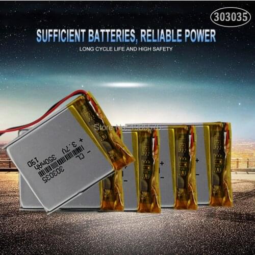 350mAh 303035 Li-ion Polymer Lithium Battery 3.7v Li-po Li Ion Polymer Bateria MP3 MP4 GPS Medical Device Batteries