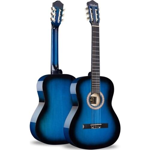 39 Inch Classical Guitar Basswood Drum Bright Guitar Nylon Strings ABS Fretboard Concert Guitar Instrument for Beginners
