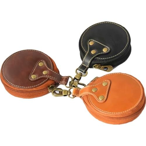 PU Leather Camera case Battery Bag Round Pouch Storage bag For Camera Camera Accessories