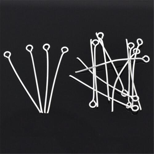 DoreenBeads 600PCs Silver color Eye Pins 28x0.7mm(21 gauge) (B01724), yiwu