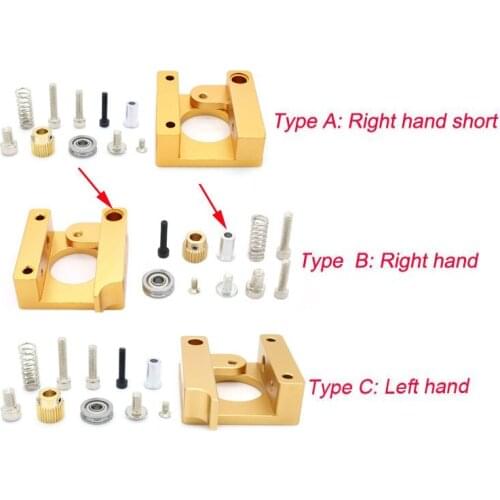 MK8 extruder aluminium extrusion block DIY kit dedicated single nozzle extrusion head aluminum block