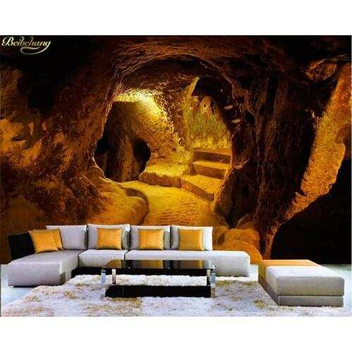Beibehang Custom wallpaper mural original cave stone cave 3d three D large large wall papel de parede wall papers home decor