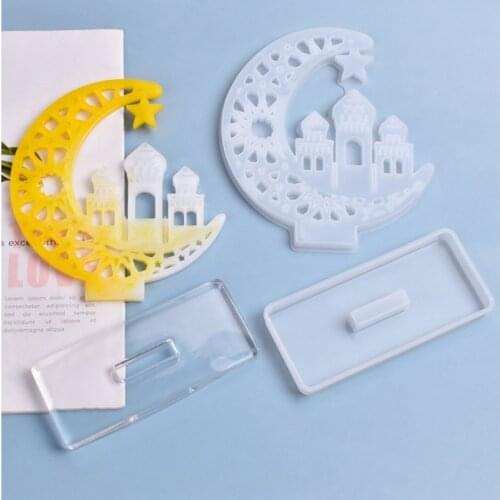 Crystal Crafts Epoxy Resin Mold Castle Ghost Desktop Decorations Silicone Mould F3MF