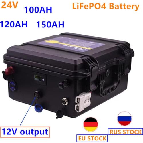24v 100ah LiFePO4 Battery pack with Bluetooth BMS 24V lifepo4 battery 100AH for inverter,boat motor ,solar system