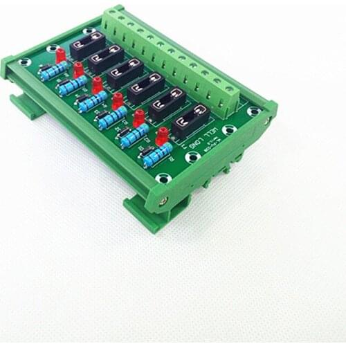 DIN Rail Mount 6 Position Fuse Module Board