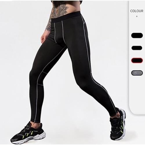 Running Men Compression Pants Fitness Quick Dry Sweat Tights Training Workout Joggng Gym Leggings Yoga Sportswear Trousers